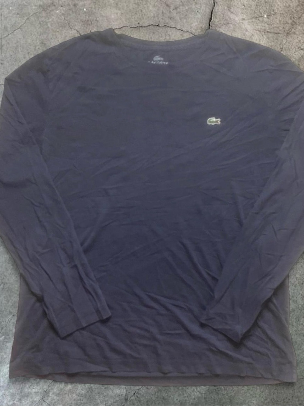 Lacoste Navy Blue Long Sleeve Shirt - Size XL